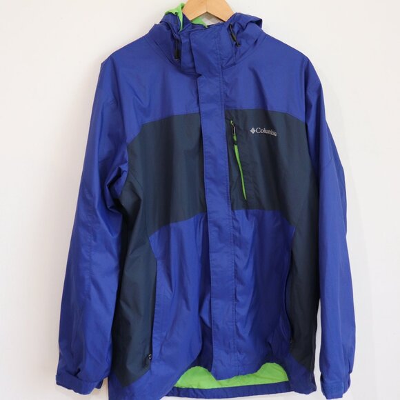 Columbia Interchange Jacket (No Liner) Blue Color Block Sz L Used - Picture 1 of 10